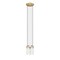 Z-Lite Beau Chandelier, 5-Light, 12 In.W x 12.75 In.H, Rubbed Brass/Clear 740P-5R-RB - alternate 6